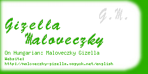 gizella maloveczky business card